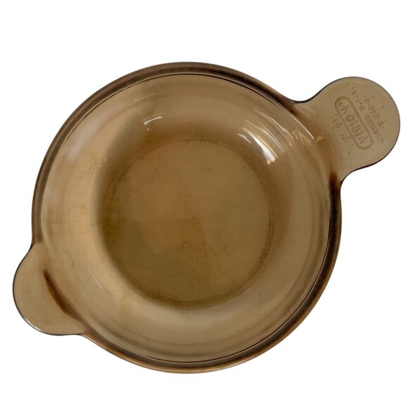 Corning Visions Grab-it Bowl 240-B Amber Glass Cookware Dish With Handles - Picture 6 of 8